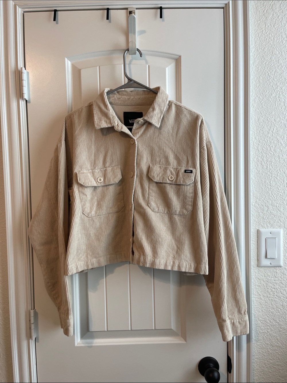 Vans Beige Cropped Corduroy Jacket - Neutral Tan